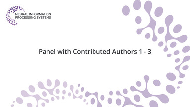 Panel with Contributed Authors 1 - 3