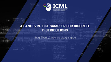 A Langevin-like Sampler for Discrete Distributions