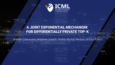 A Joint Exponential Mechanism For Differentially Private Top-k