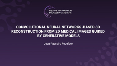 Convolutional neural networks-based 3D reconstruction from 2D medical images guided by generative models